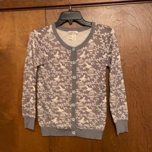 Matilda Jane Secret Fields Winter Wonderland cardigan EUC size 12 grey birdcage